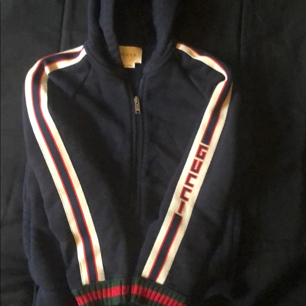 Gucci toddler sweatshirt with Gucci stripe